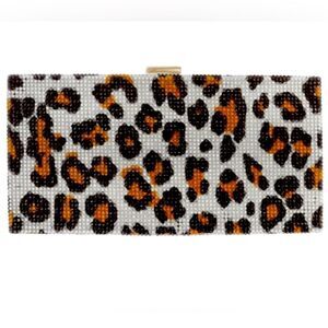 LEOPARD EVENING CLUTCH | CRYSTAL LEOPARD SHINY EVENING CLUTCH